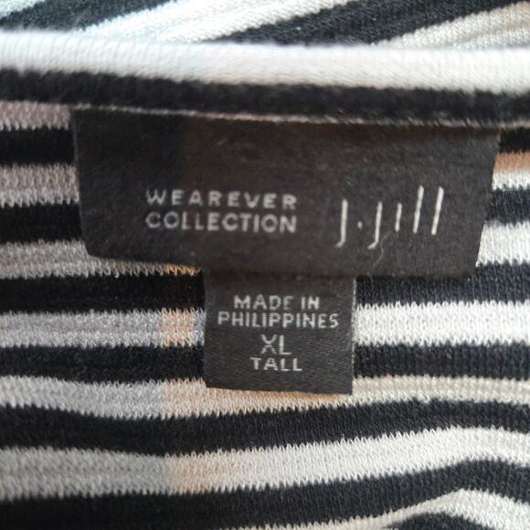 J. Jill Wearever Collection Striped Long Sleeve Tunic Size XL Tall - Picture 4 of 7